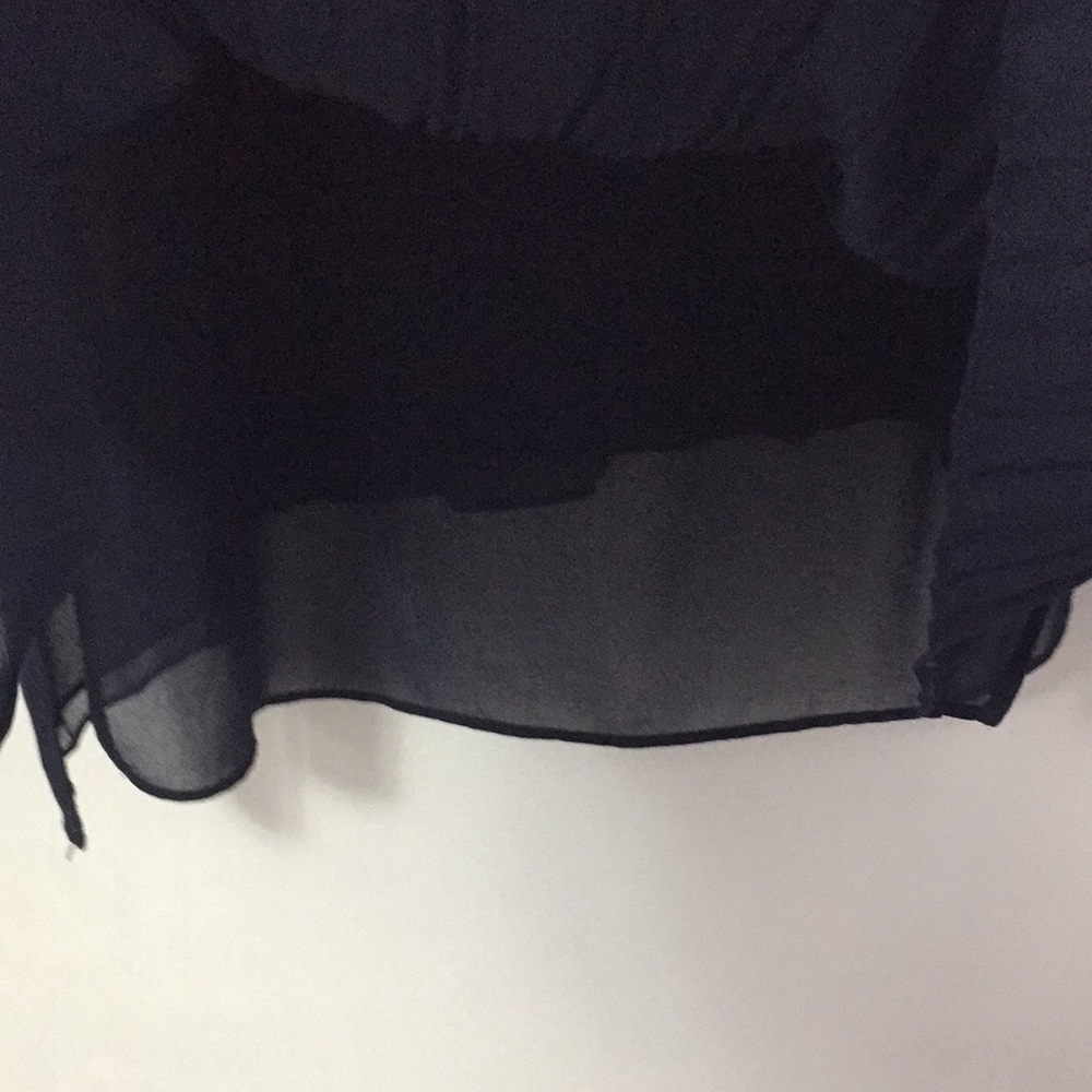 Zara Navy Blue Pleated Sleeveless Top/Blouse - Picture 9 of 9